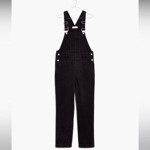 Madewell Straight-Leg Overalls in Lunar Black Wash Size Small